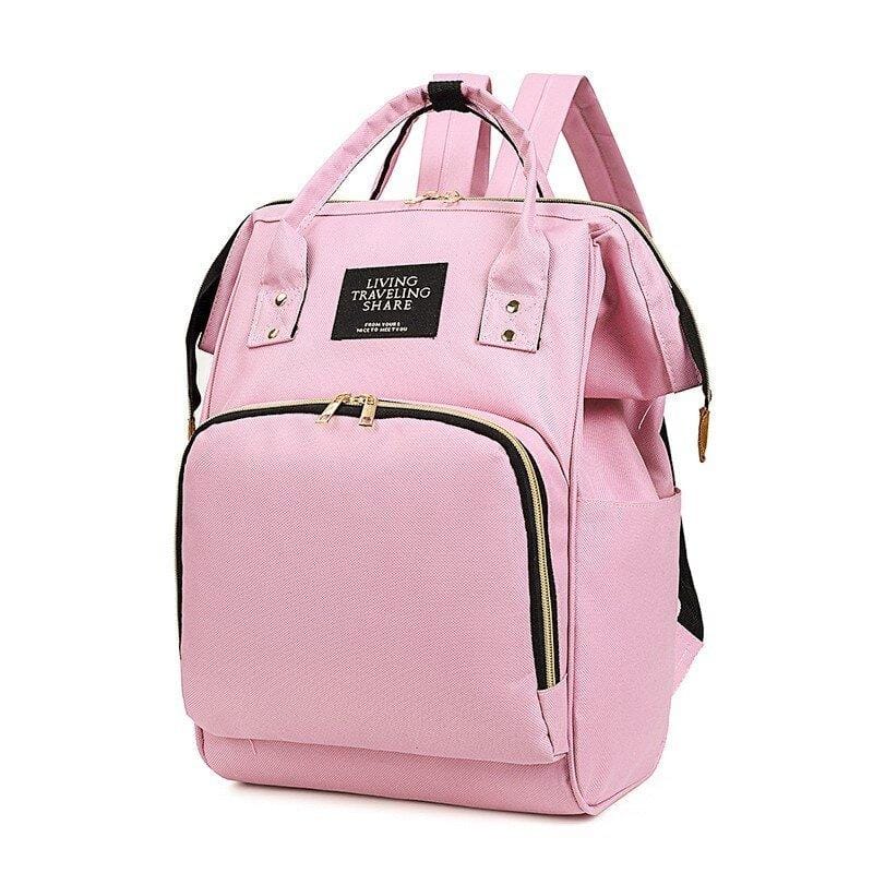 Rucsac Ghiozdan Multifunctional De Umar Roz Pentru Mamici Folositor In Organizare Accesorii Bebelusi Copii Travel 42x18x27 Cm Contrastmarket