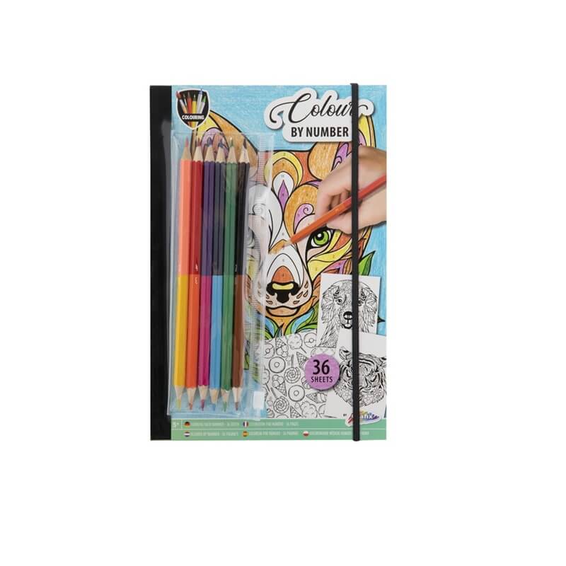 tunnel Perioperative period top notch Set carte de colorat pe numere 36 file si 6 creioane colorate |  Contrastmarket