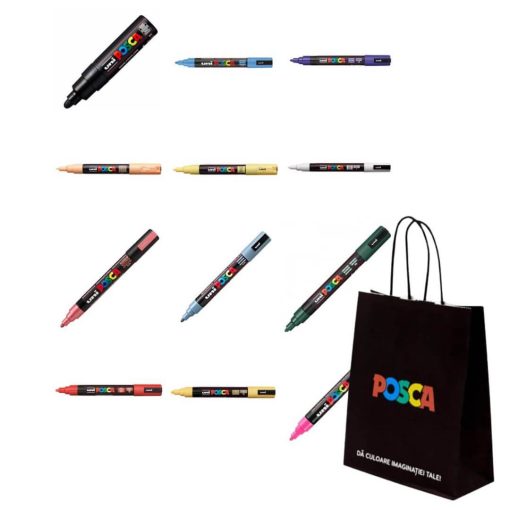 Set 12 markere Posca colorate Micul Artist