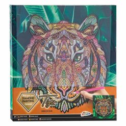 Pictura pe numere diamant pe panza Tigru 30x30 cm