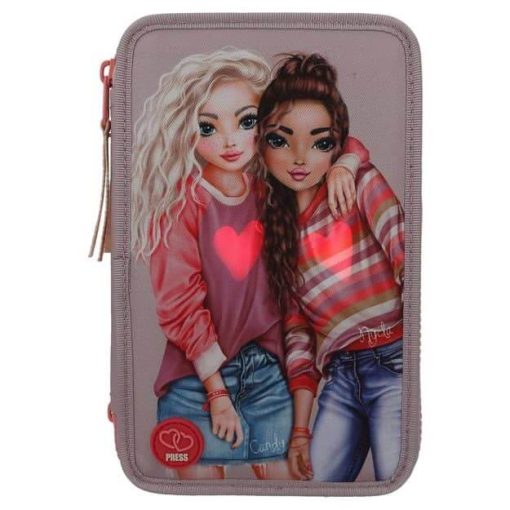 Penar echipat cu 3 fermoare Top Model Best Friend cu led - imagine 2