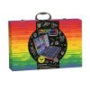 Set desen 124 piese cu creioane colorate, creioane cerate si carioci