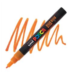 Marker PC-3M Posca 0.9-1.3 mm cu sclipici - portocaliu