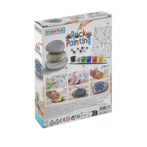 Set creativ pictura pe pietre cu pensule si culori - imagine 2