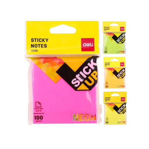 Notes adeziv 76 x 76 mm div. culori