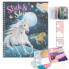 Carte de colorat cu activitati Stick & Shine TopModel