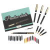 Set caligrafie 35 piese cu cerneala colorata, varfuri diferite si carte de caligrafie