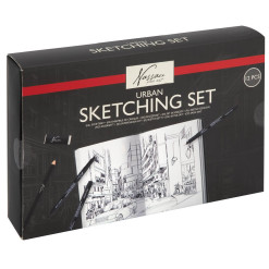 Set schite 12 piese Urban Nassau Fine Art linere, creioane si bloc schite