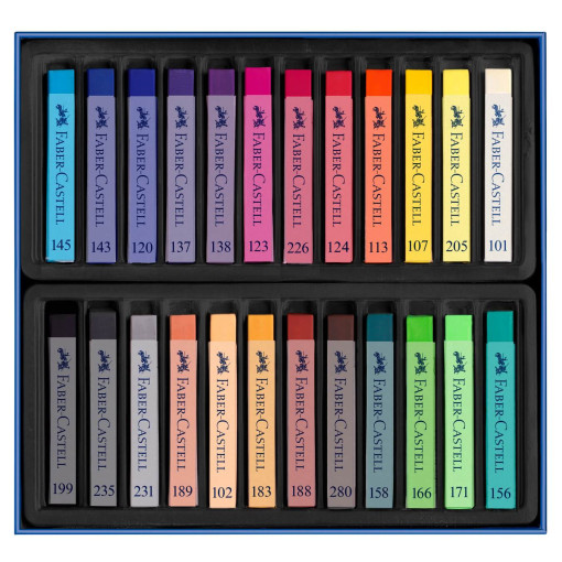 Creioane pastel soft 24 culori Faber-Castell - imagine 2