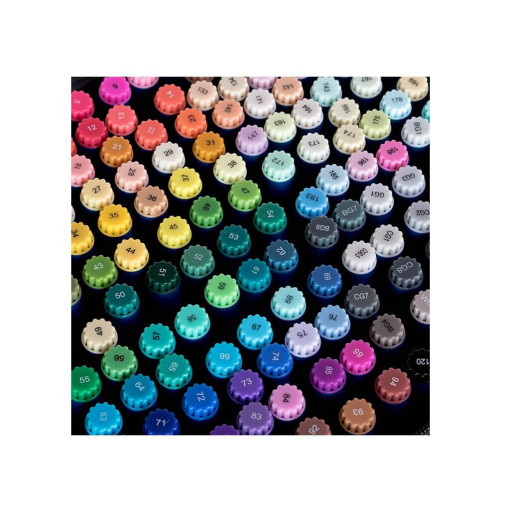 Set 168 markere cu doua capete in geanta Nassau Fine Art - imagine 6