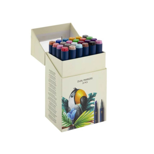 Set markere colorate cu 2 capete Nassau Fine Art - imagine 2