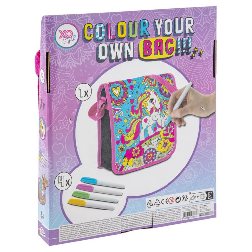 Set geanta fetite cu model pentru desenat 30 x 25 cm cu 4 markere - imagine 2