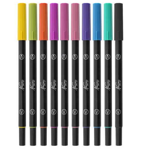 Set markere brush Nassau Fine Art 10 culori - imagine 2