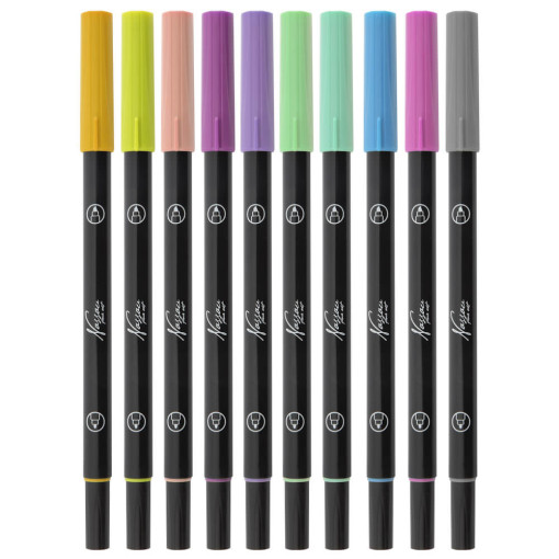 Set markere brush Nassau Fine Art 10 culori - imagine 3