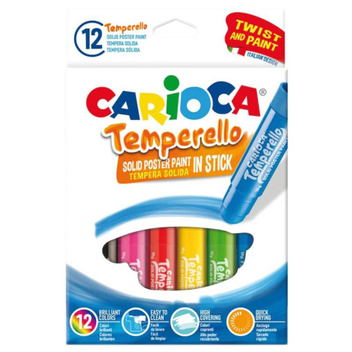 Creion-tempera Temperello Carioca 12/set