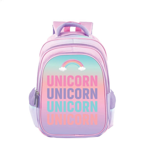 Ghiozdan 3D Unicorn 3 compartimente