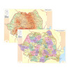 Plansa A4 Romania fizica/administrativa