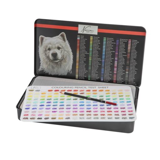 Set 160 creioane colorate Nassau Fine Art in cutie metalica - imagine 3
