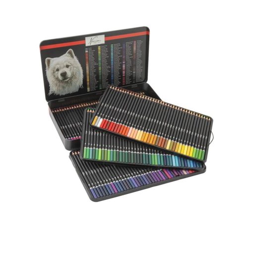 Set 160 creioane colorate Nassau Fine Art in cutie metalica