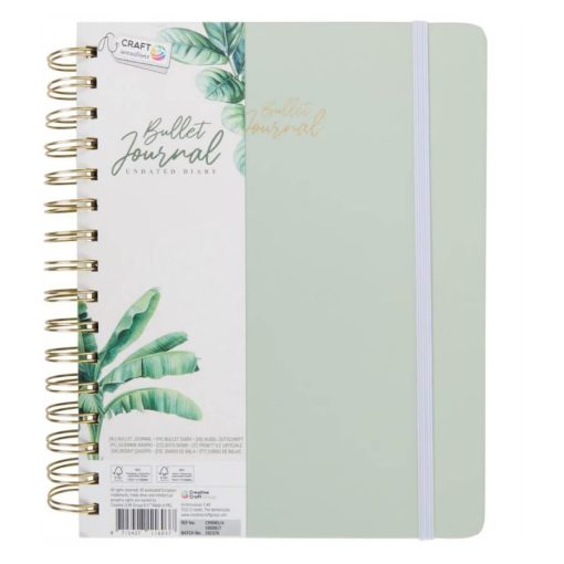 Agenda A5 nedatata cu coperta rigida si liniatura punctata Bullet Journal