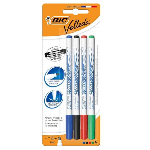 Set 4 markere pentru tabla alba Velleda