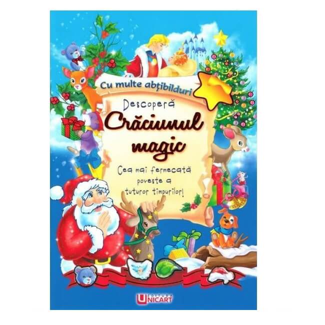 Carte ilustrata Craciunul Magic cu povesti si stickere