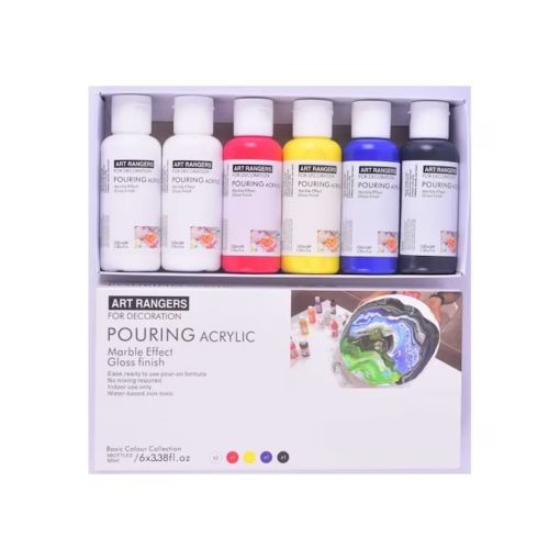 Set 6 culori acrilice 100ml Magi-Wap tehnica pouring Art Rangers