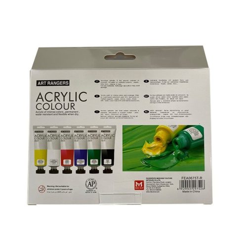 Set 6 culori acrilice 75ml Magi-Wap Art Rangers - imagine 2