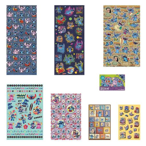 Set stickere Stitch cu 7 file abtibilduri, jocuri si fundaluri - imagine 2