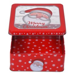 Alternative view of Cutie metalica 18x18x7 cm Craciun fericit