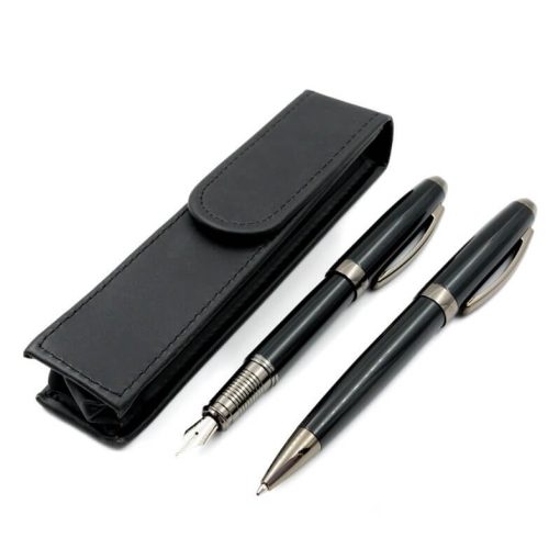 Set stilou si pix in etui Cresco Symphony negru