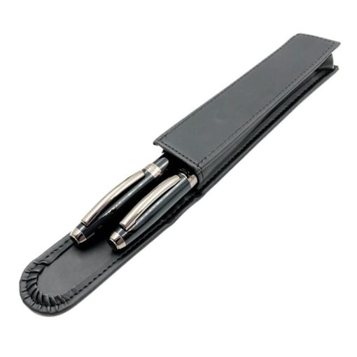 Set stilou si pix in etui Cresco Symphony negru - imagine 3