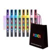 Set 8 markere POSCA cu sclipici si sacosa cadou