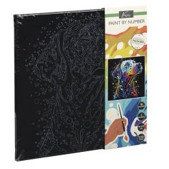 Set pictura pe numere 30x30 cm panza neagra Caine