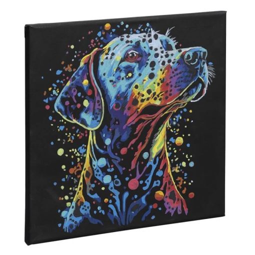 Set pictura pe numere 30x30 cm panza neagra Caine - imagine 2