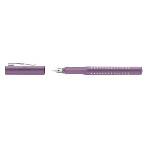 Stilou Sparkle violet metalic M Faber-Castell - imagine 2