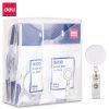 Set 12 bucati dispozitive cu snur retractabil 80 cm alb Deli