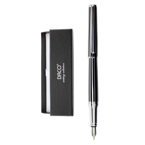 Stilou metalic Daco negru in cutie - imagine 2