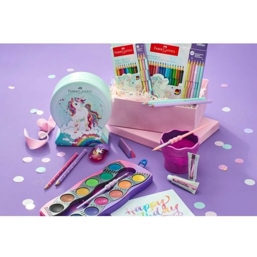 Cutie apa Click-Go roz marmorat Unicorni Faber-Castell - imagine 5