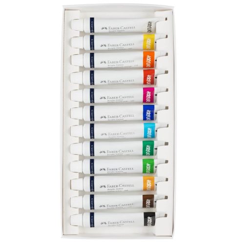 Set 12 culori acrilice 20ml Faber-Castell - imagine 2