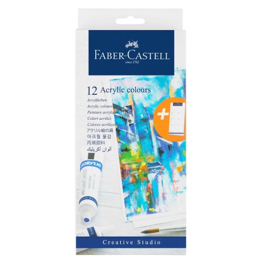 Set 12 culori acrilice 20ml Faber-Castell - imagine 3
