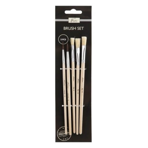 Set 5 pensule 3 varf tesit si 2 varf rotund Nassau Fine Art