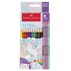 Set creioane colorate 10+3 culori Unicorni Faber-Castell