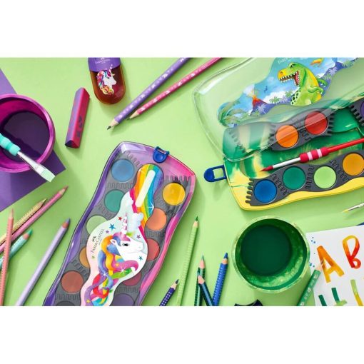 Set 12 culori acuarele Connector Dinozauri 2025 Faber-Castell - imagine 5