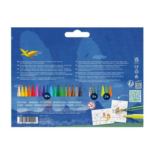 Set carioci 18+6 culori Dinozauri Faber-Castell - imagine 2