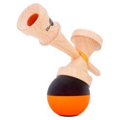 Kendama USA Kaizen Jet Shape Half Split Rubber Black Orange