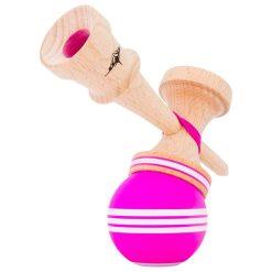 Alternative view of Kendama USA Kaizen Jet Shape Triple Stripe Rubber Pink White