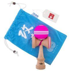Kendama USA Kaizen Jet Shape Triple Stripe Rubber Pink White