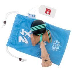 Kendama USA Kaizen Jet Shape Triple Stripe Sticky Black Teal