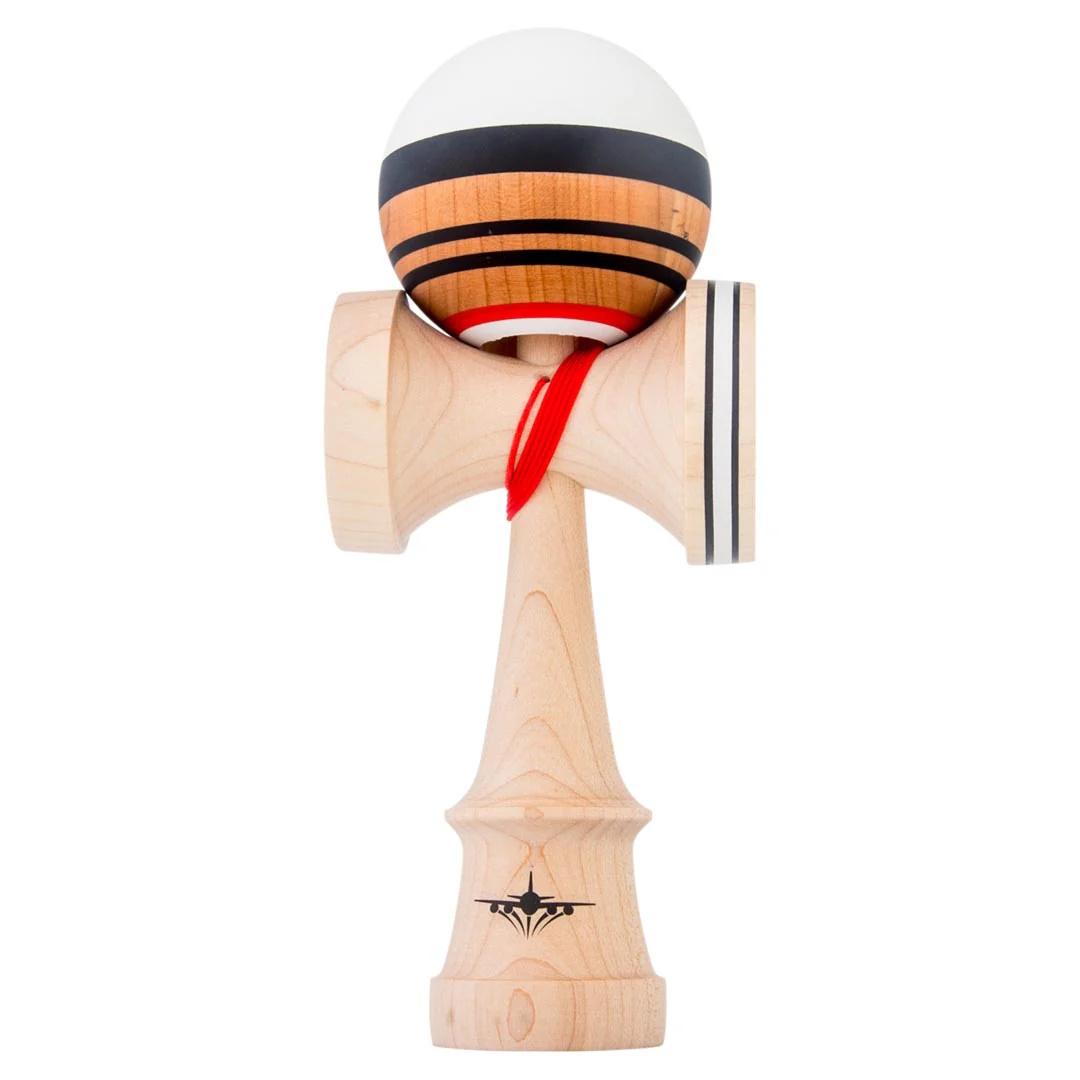 Kendama USA Kaizen Jet Shape White Natty Black Red Rubber Dart